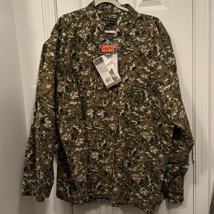 Big and Tall 5.11 Tactical ripstop TDU shirt 4xl woodland camo w elbow pads